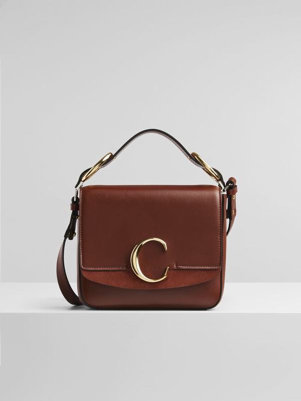 Mini Bolsos Mujer Chloé C Marrones Cuero WYTE91364